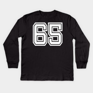 Number 65 for a sports team, group, or community T-Shirt Kids Long Sleeve T-Shirt